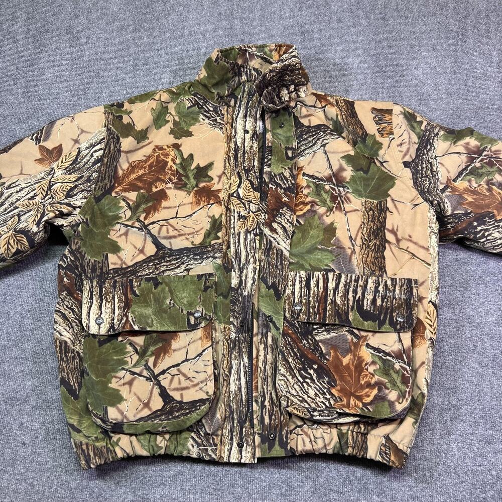 Vintage 10X Gore-Tex Rainwear Jacket Mens 2XL Camo Insulated Parka Zip Hunting